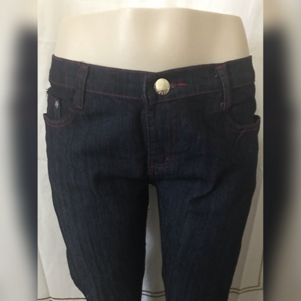 BC Jeans Navy Blue with Red Embellished Jeans - Picture 3 of 8